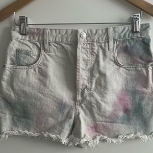 Stylish Multicolor Frayed Jean Shorts